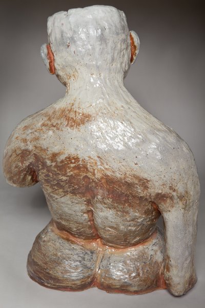 ceramics sculpture of femal nude with open head